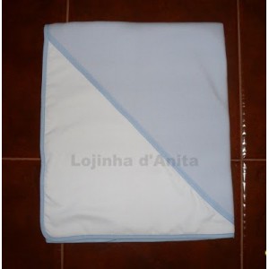 Manta polar com capuz branco