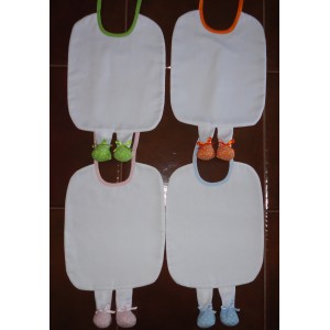 Babetes com botinhas e la&ccedil;o - pintar