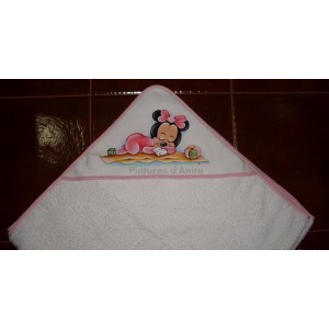 Toalh&atilde;o de banho com Minnie