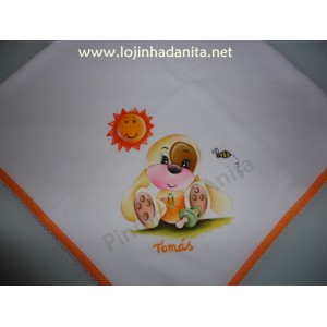 Fralda com c&atilde;o - laranja