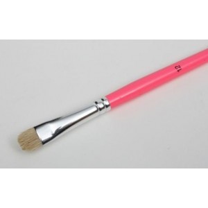 Pincel espatulado n&ordm; 12 - cabo rosa