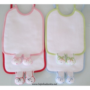 Babetes com pernas de malha dupla