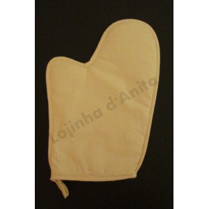 Luva com debruado bege ideal para pintar