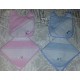Conjunto fralda + babete para bordar com pintas