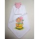 Fralda "Nana" pintada com menina e vaso
