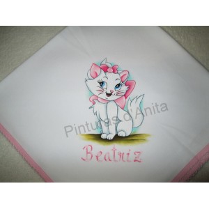 Fralda pintada com gatinha