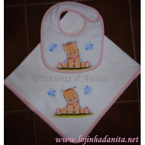 conjunto pintado com menina catita