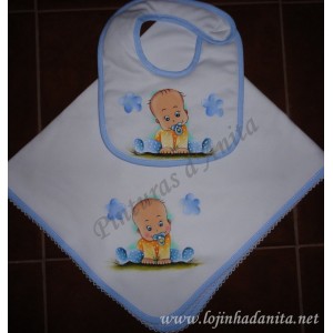 conjunto pintado com menino catita