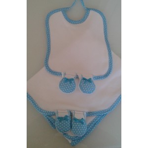 conjunto fralda + babete de malha com pernas