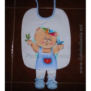 babete com pernas pintado com ursinho 