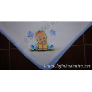 Fralda pintada com menino catita