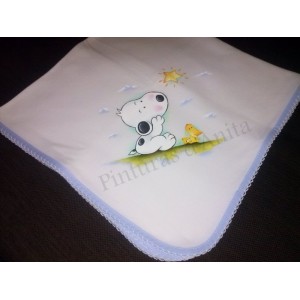 Fralda pintada com snoopy