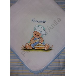 Fralda pintada com bolacha de gengibre