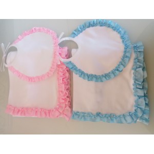 Conjunto Fralda + babete - pintar e folhos