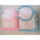 Conjunto Fralda + babete - pintar e folhos